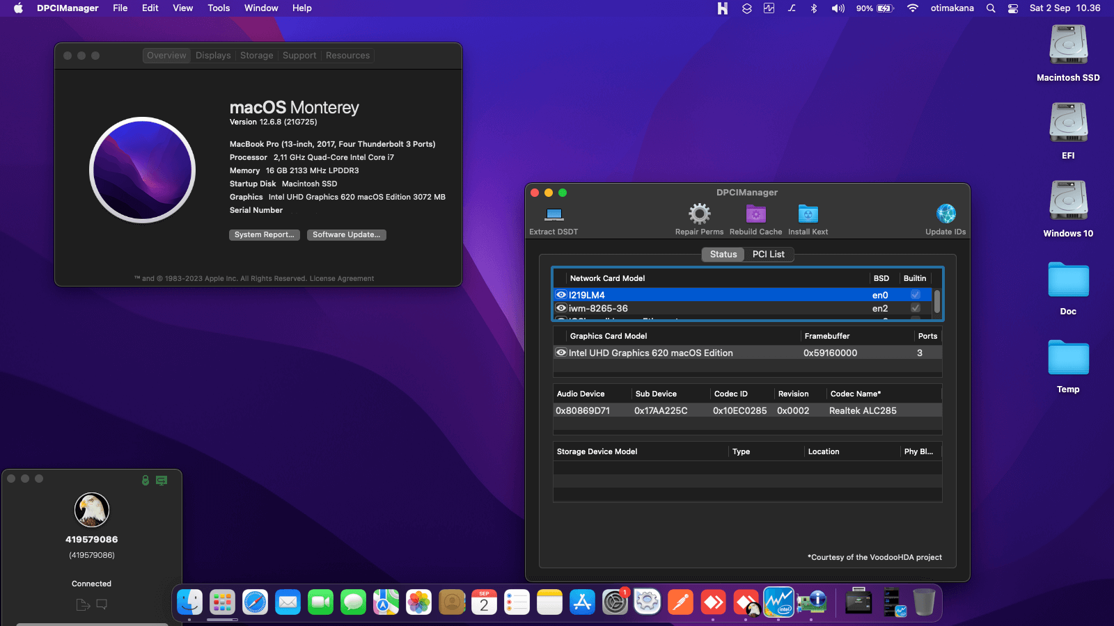 Lenovo Thinkpad X1 Carbon 6th Gen 8th [KabyLake R   Intel UHD 620 + PS2 SMBUS]   OpenCore 1